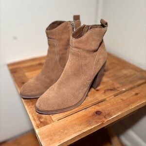 Dolce Vita Western Block Heel Ankle Boots